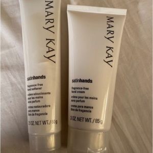 NEW MARY KAY SATIN HANDS FRAGRANCE FREE HAND  CREAM and SOFTENER